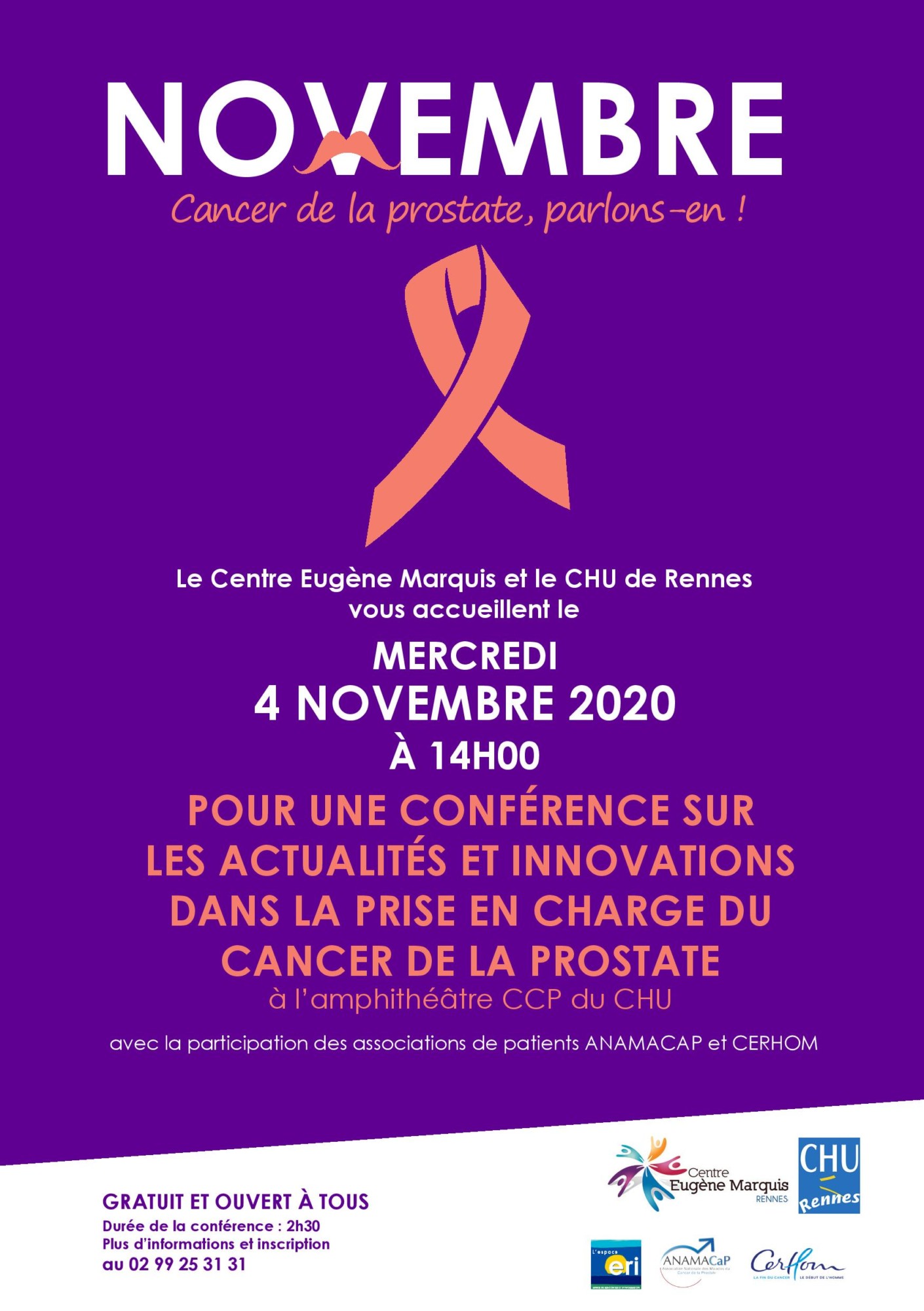 Conférence cancer prostate Rennes Movember