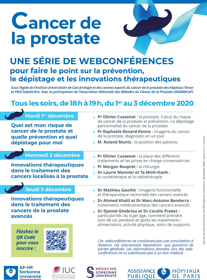 Programme visioconférences movember 1 2 3 décembre 2020