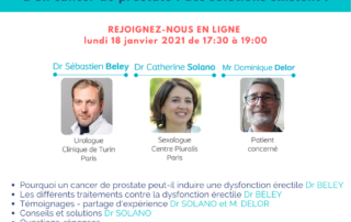 Webconférence dysfonction érectile après traitement d'un cancer de prostate 18 janvier 2021