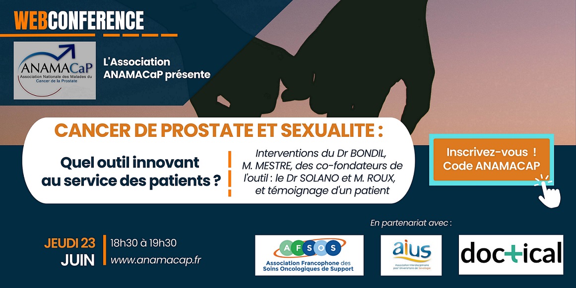 Webconférence cancer de prostate et sexualité du 23 juin 2022